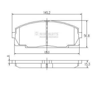 Передні тормозні (гальмівні) колодки nipparts J3602076