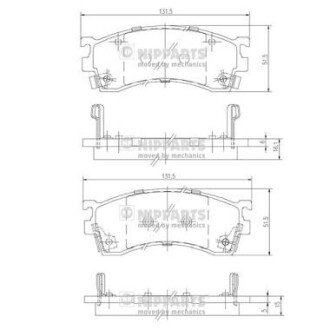 Передні тормозні (гальмівні) колодки nipparts J3603038