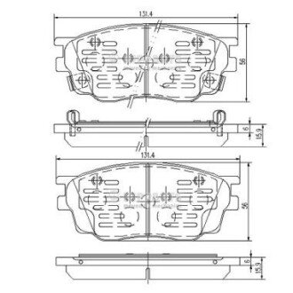 Передні тормозні (гальмівні) колодки nipparts J3603055