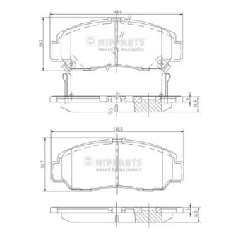 Передні тормозні (гальмівні) колодки Nipparts J3604051