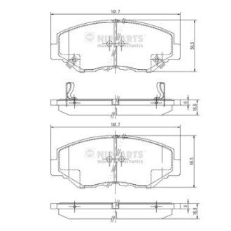 Передні тормозні (гальмівні) колодки nipparts J3604061