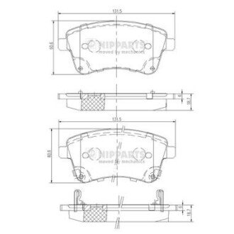 Передні тормозні (гальмівні) колодки nipparts N3600331