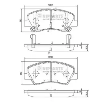 Передні тормозні (гальмівні) колодки Nipparts N3600550
