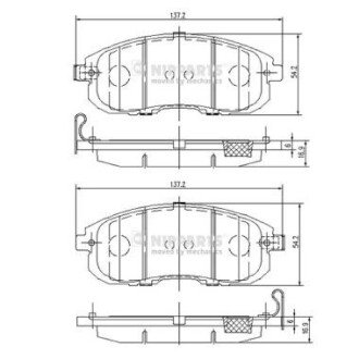 Передние тормозные колодки nipparts N3601099 на Сузуки Сх4