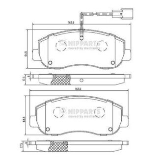 Передні тормозні (гальмівні) колодки nipparts N3601105