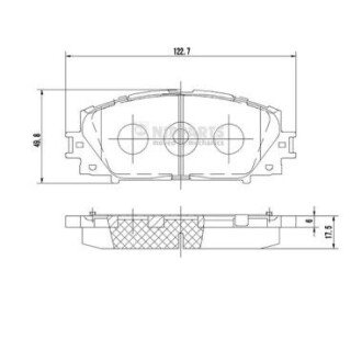 Передние тормозные колодки nipparts N3602127