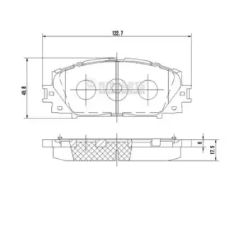 Передние тормозные колодки nipparts N3602127