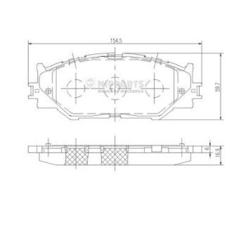 Передні тормозні (гальмівні) колодки nipparts N3602128 на Лексус Is 250