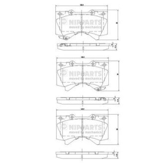 Передні тормозні (гальмівні) колодки nipparts N3602136