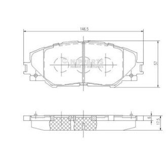 Передні тормозні (гальмівні) колодки nipparts N3602138 на Тойота Рав-4