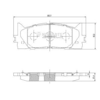 Передние тормозные колодки nipparts N3602141 на Тойота Камри 50