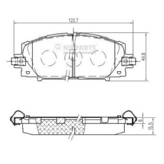 Передні тормозні (гальмівні) колодки nipparts N3602148