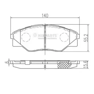 Передні тормозні (гальмівні) колодки Nipparts N3602149