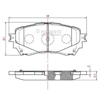 Передні тормозні (гальмівні) колодки nipparts N3603074