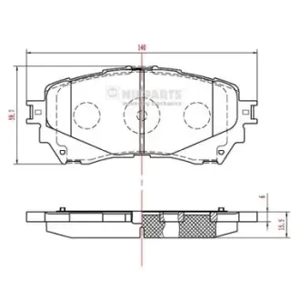 Передні тормозні (гальмівні) колодки Nipparts N3603074