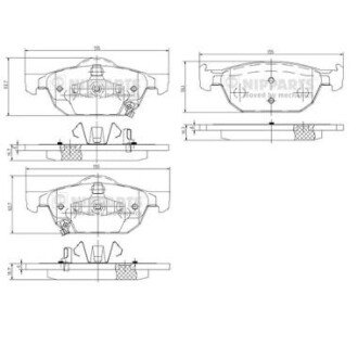 Передні тормозні (гальмівні) колодки nipparts N3604067