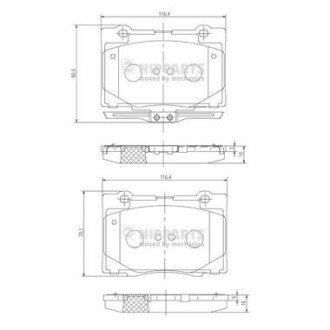 Передні тормозні (гальмівні) колодки nipparts N3604070