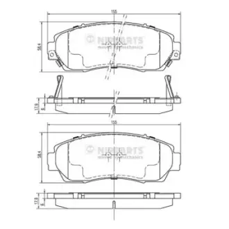 Передние тормозные колодки nipparts N3604073