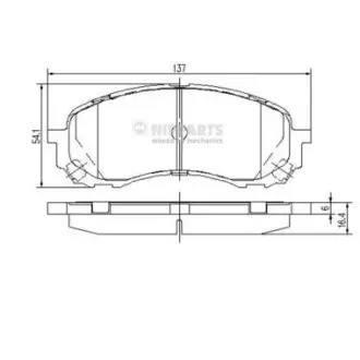 Передние тормозные колодки nipparts N3607023