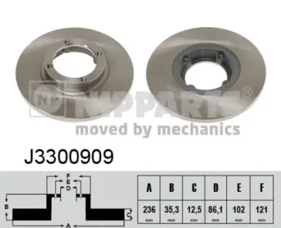 Передний тормозной диск nipparts J3300909