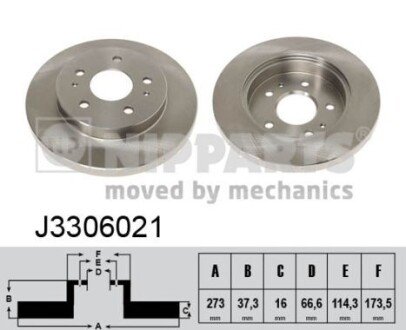 Передний тормозной диск nipparts J3306021