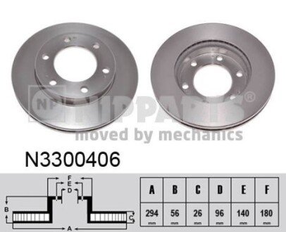 Передний тормозной диск nipparts N3300406