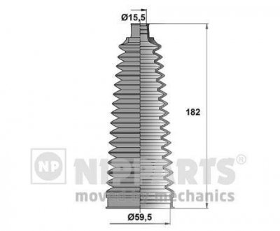 Пильовик рульового механізму nipparts N2842043