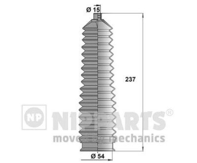 Пильовик рульового механізму nipparts J2840304 на Киа Карнивал