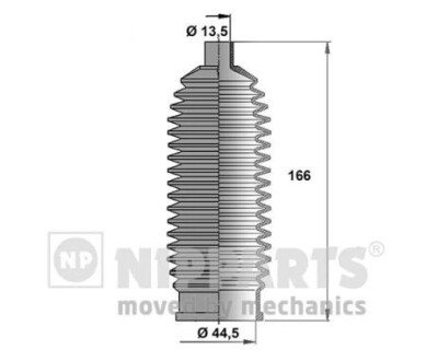 Пильовик рульового механізму nipparts J2841014 на Ниссан Micra к12