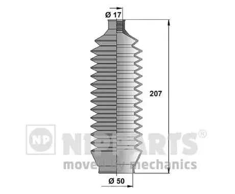 Пильовик рульового механізму nipparts J2845008
