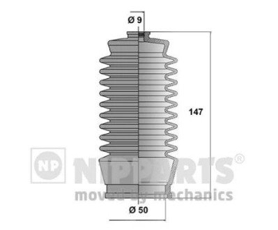 Пильовик рульового механізму nipparts J2852003 на Лексус Es 300