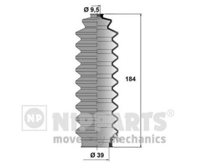 Пыльник рулевой рейки nipparts J2844001 на Хонда Аккорд 5