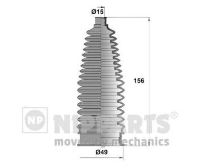 Пыльник рулевой рейки nipparts N2842046 на Тойота Рав-4