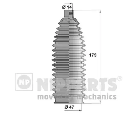 Пыльник рулевой рейки Nipparts N2845006 (фото 1)