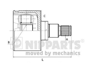 Шрус (граната) внутренний-наружный nipparts N2830300