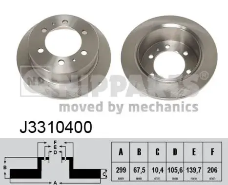 Тормозной диск nipparts J3310400