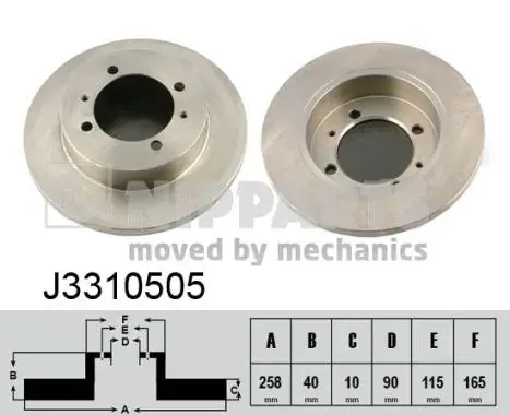 Тормозной диск nipparts J3310505