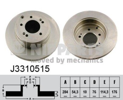 Задний тормозной диск nipparts J3310515