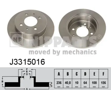 Тормозной диск nipparts J3315016