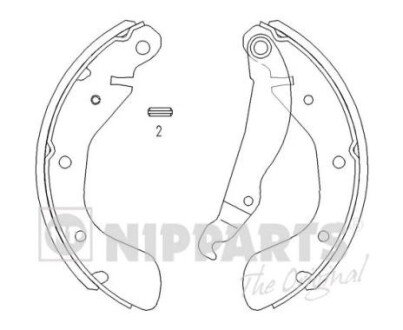 Колодки ручного (стоячого) тормоза nipparts J3500900 на Опель Вектра а