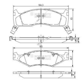 Передние тормозные колодки nipparts J3600302