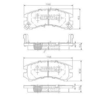 Передні тормозні (гальмівні) колодки nipparts J3601035