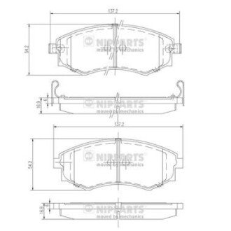 Передні тормозні (гальмівні) колодки nipparts J3601055