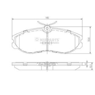 Передні тормозні (гальмівні) колодки nipparts J3601056