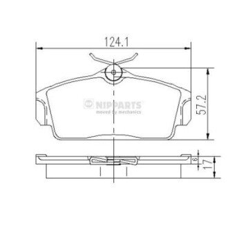 Передні тормозні (гальмівні) колодки nipparts J3601068