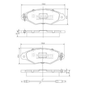 Передні тормозні (гальмівні) колодки nipparts J3601093