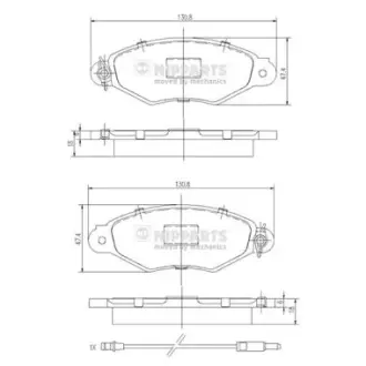 Передні тормозні (гальмівні) колодки Nipparts J3601093