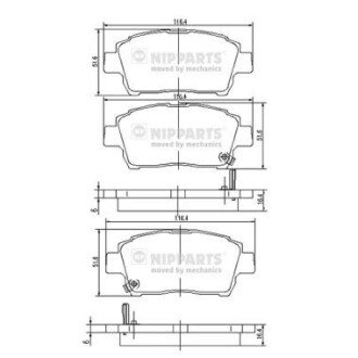 Передні тормозні (гальмівні) колодки nipparts J3602088