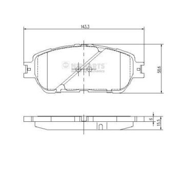 Передні тормозні (гальмівні) колодки nipparts J3602121