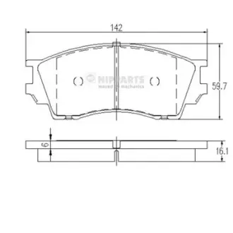 Тормозні (гальмівні) колодки Nipparts J3603040